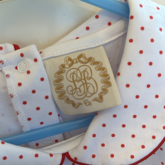 Beaufort Bonnet Peter Pan Collar Shirt Red Microdot - Long Sleeve Size 7 NWOT - Picture 2 of 4